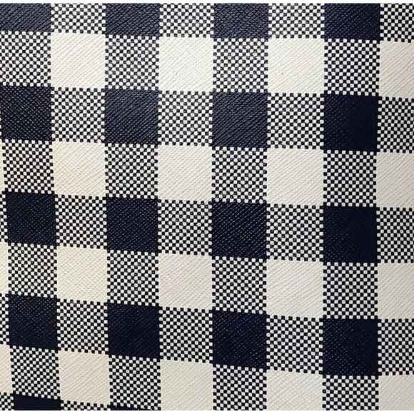 Tommy Hilfiger Navy Blue & White Plaid Large Tote Purse Shopper Shoulder Bag - Picture 3 of 8